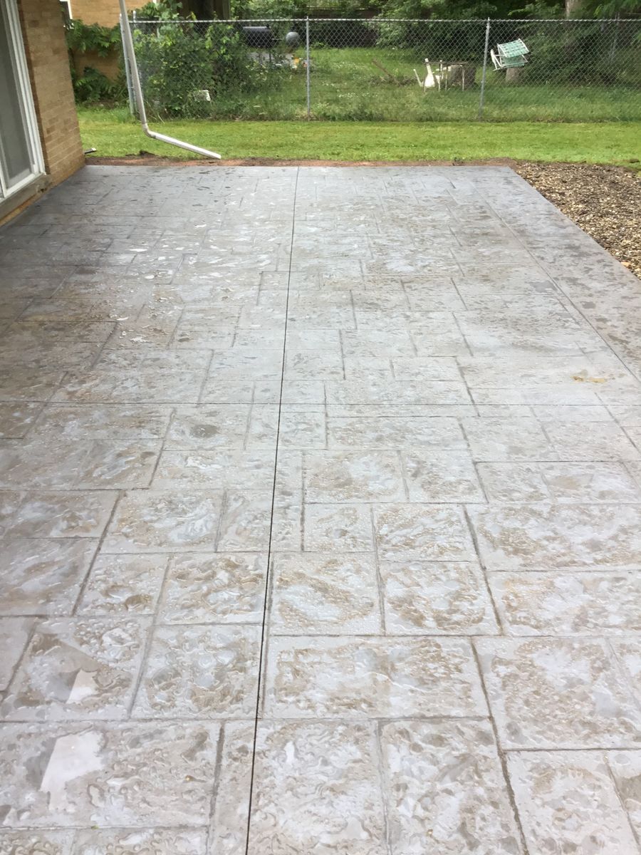 Stamped Concrete Installation for Lake Erie Companies in Grand River, OH