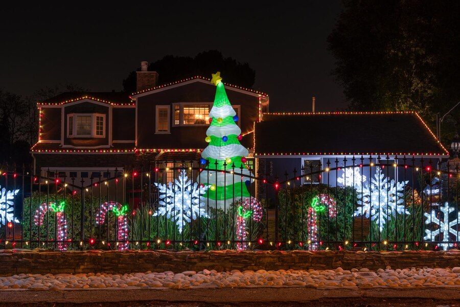 Holiday Lighting Installation for Brogan's Landscape Construction in Oxford,, MI