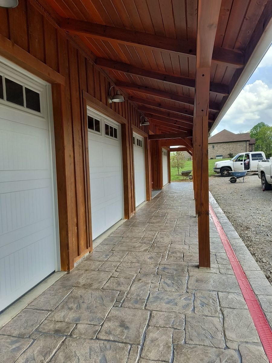 Stamped Concrete Installation for Layne It Down Concrete Artisan in Hopkinsville, KY