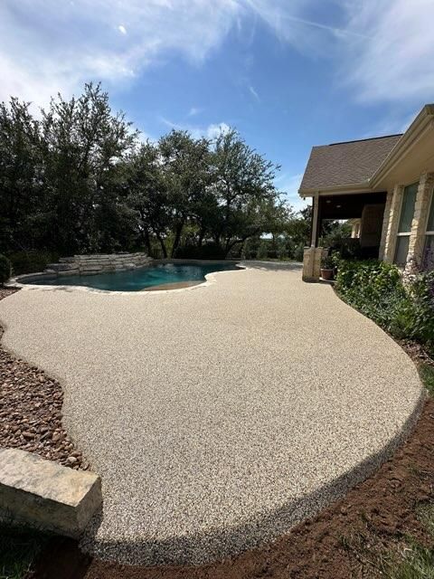 Rubber Stone Overlay for TEX STONE Resin & Epoxy Coatings in Schertz, TX