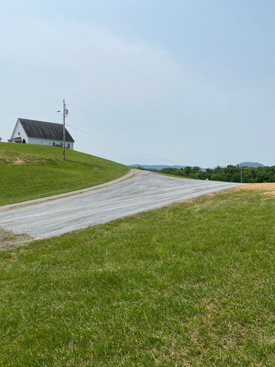 Road work for Lanier Excavating LLC in Bedford County, VA