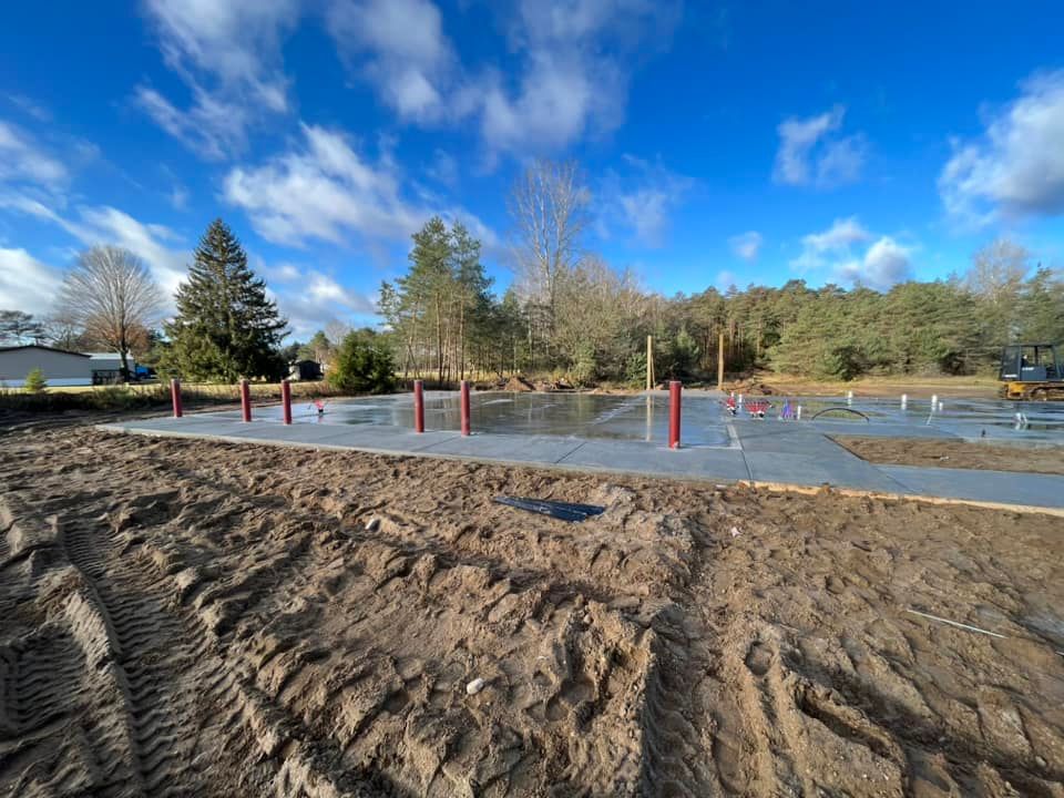 Concrete Slab Construction for JR Concrete in Cadillac, MI