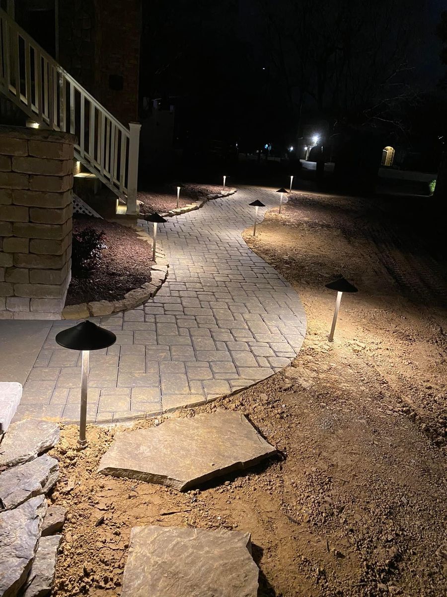 Outdoor Lighting for DG Stone & Landscaping Designs in DuPage County, Illinois