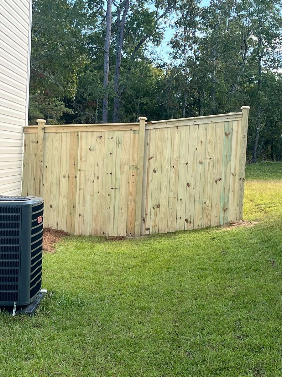 Fence Installation for JB Nealy Fence in Elgin, SC