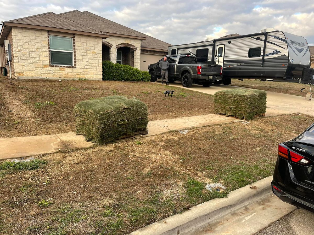 Sod Instsall for CrossCut in Kempner, TX