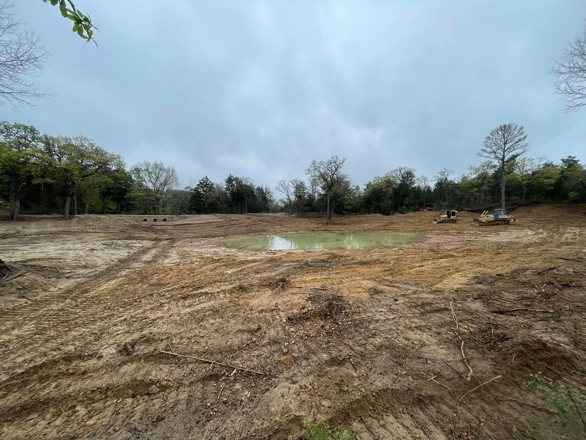 Pond Construction for RH Property Enhancement in Moulton, TX