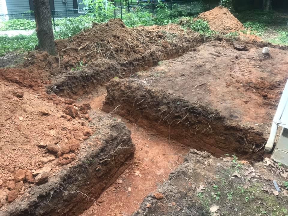 Trenching for Elias Grading and Hauling in Black Mountain, NC