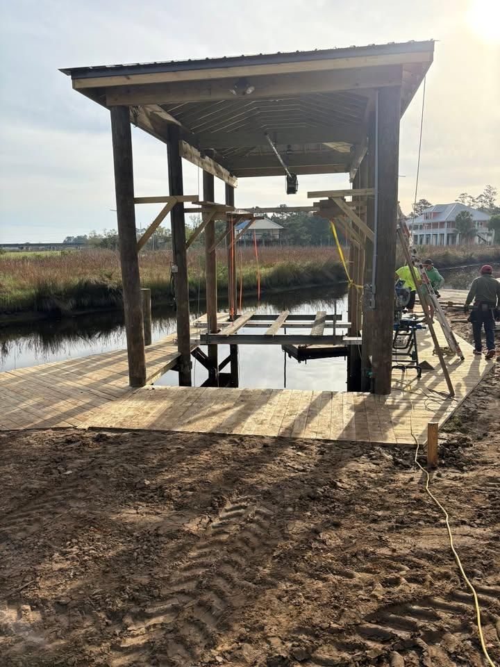 New Dock Construction for Coastal Marine Construction in Bay St. Louis, MS