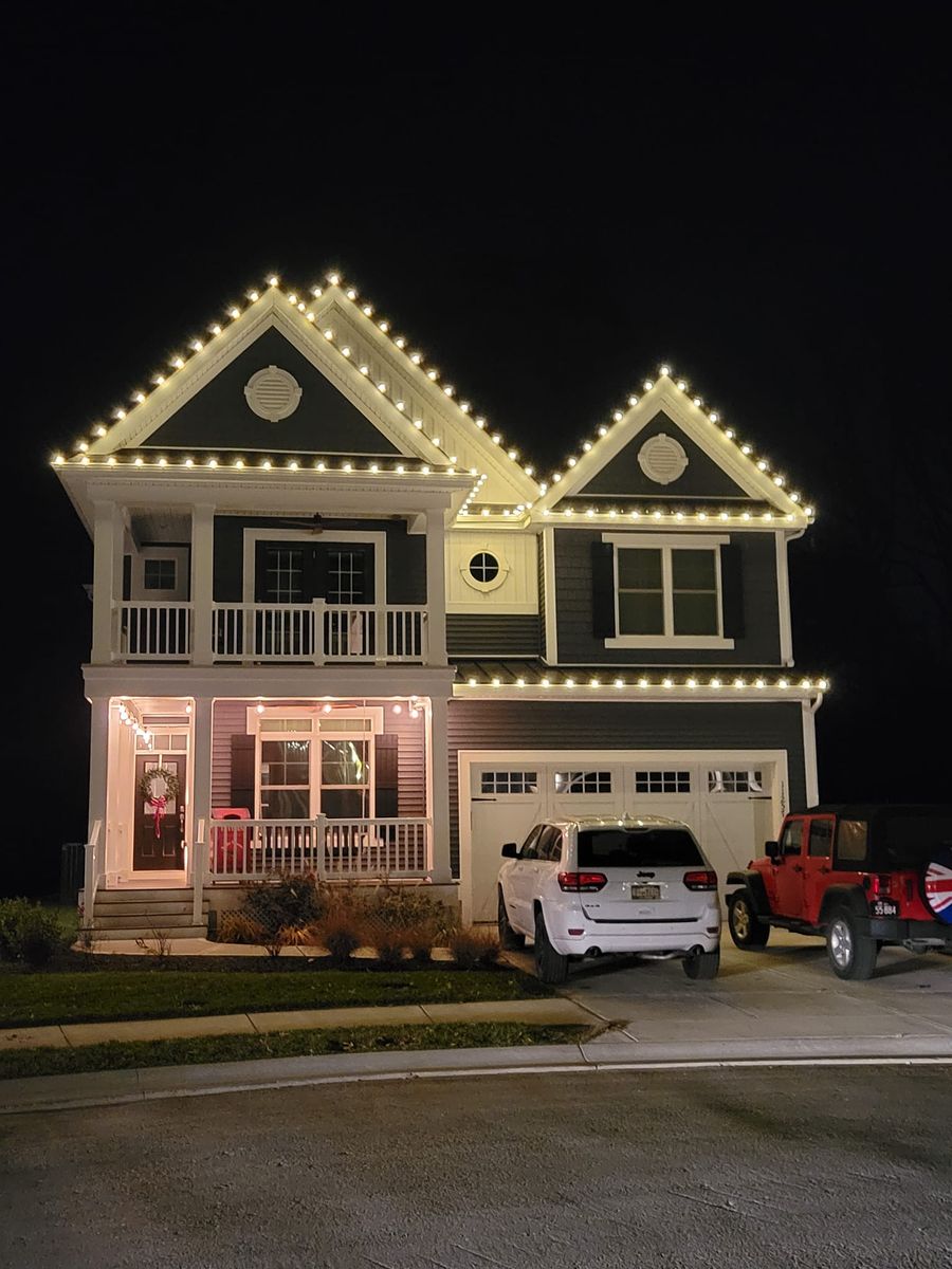 Christmas Lights Installation for First State Roof & Exterior Cleaning in Sussex County, DE