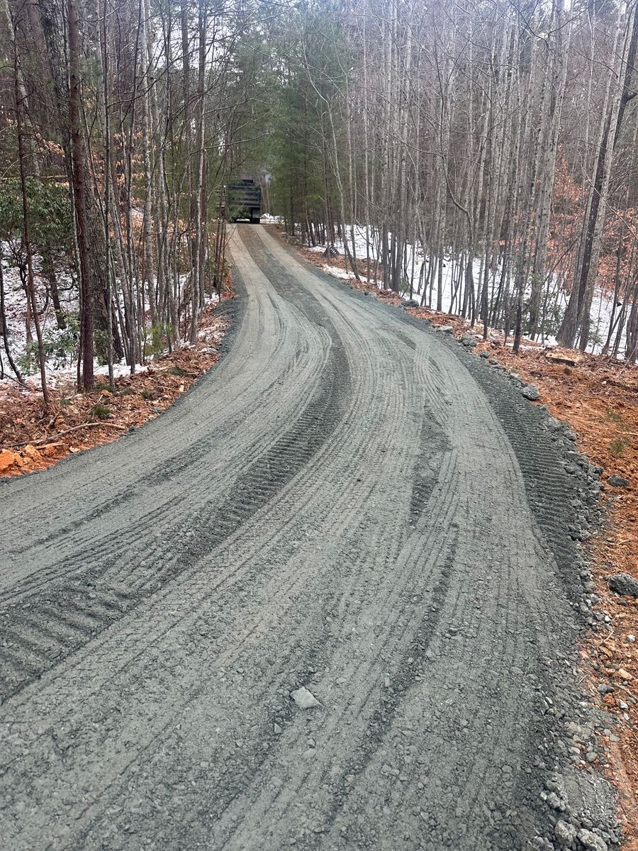 Driveway Install for Fav5 Hauling & Grading in Mount Airy, NC