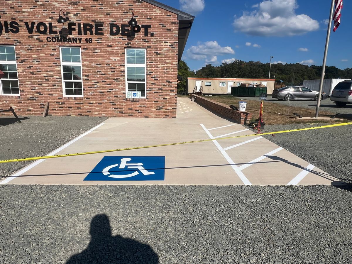 Concrete Markings for Payne's Pavement Marking in Warrenton, VA