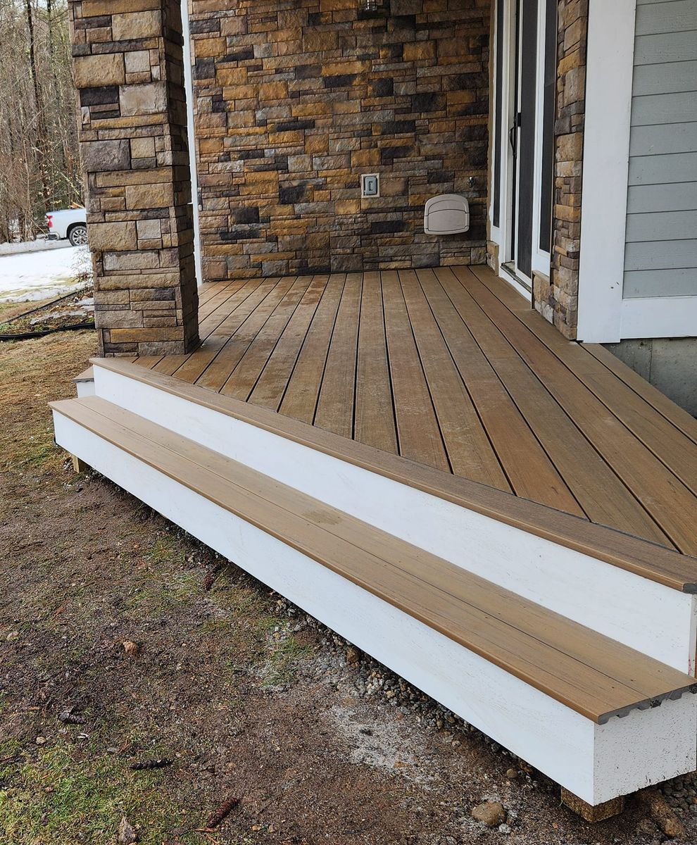 Deck and Patio Installation for Murphy's Tech & Trade in Newport, NH
