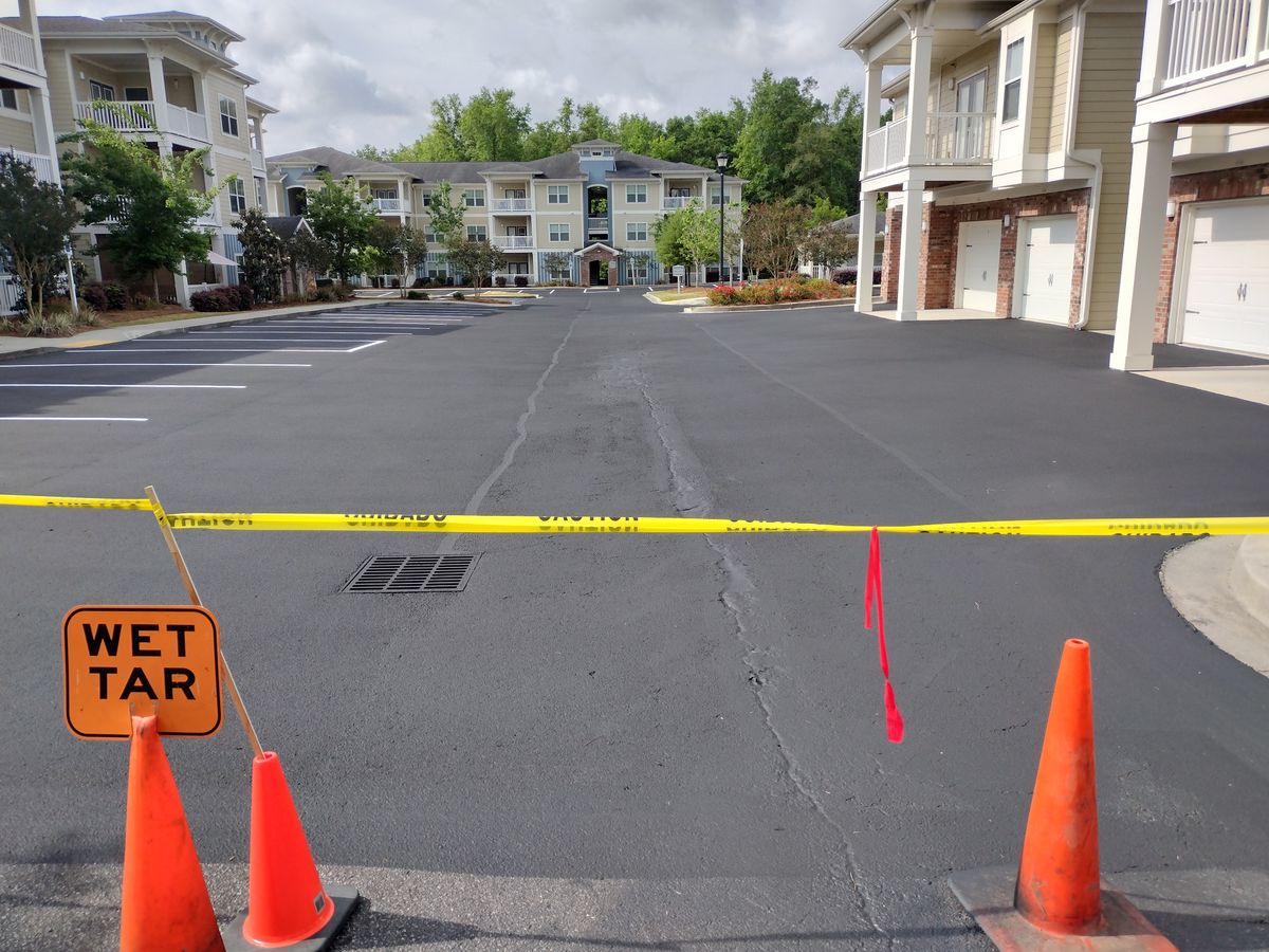 Thermoplastic Application for Stripe A Lot in Knoxville, TN