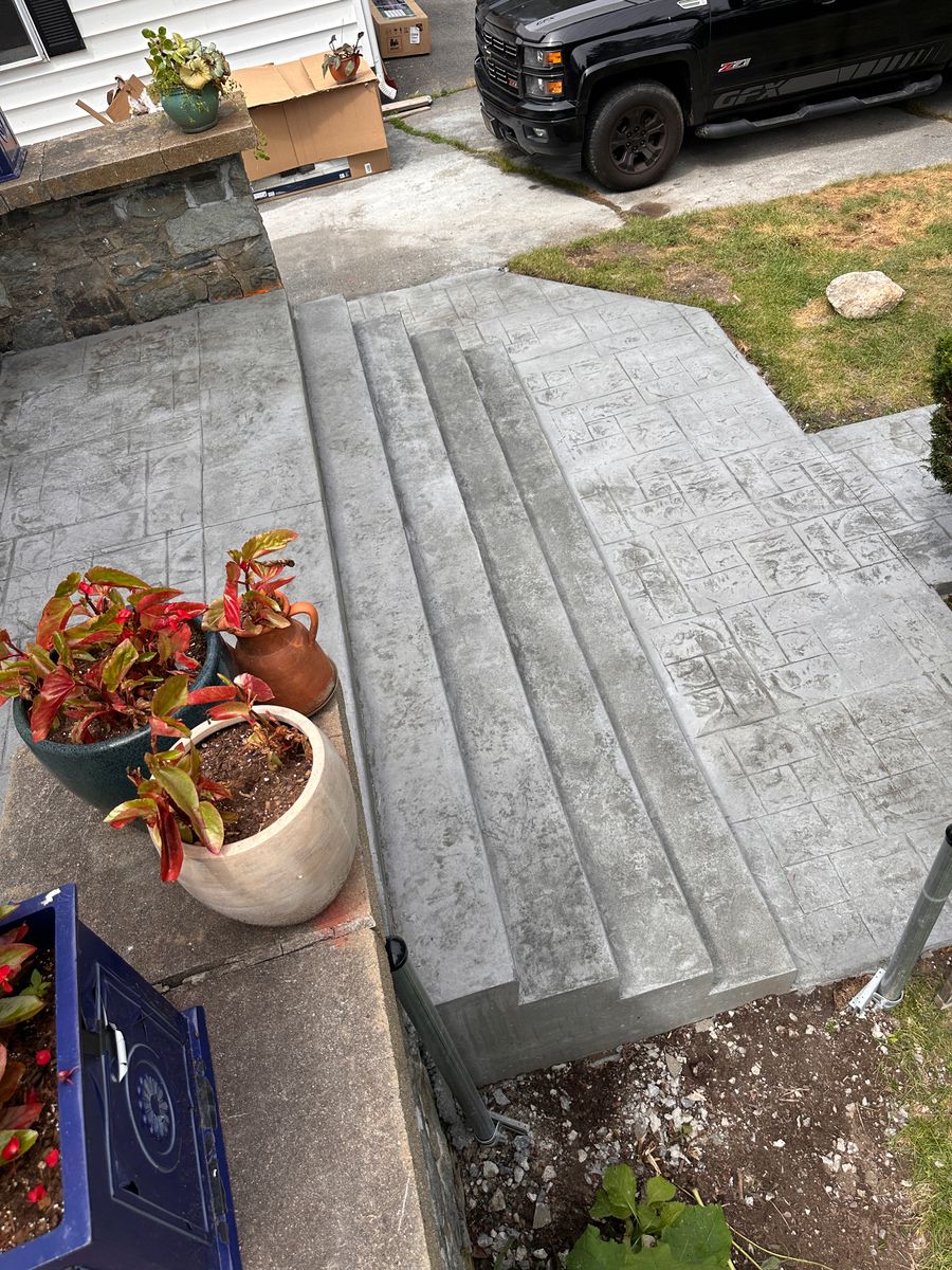 Stair Design & Installation for SR Concrete Quality Finishing LLC in Fall River, MA