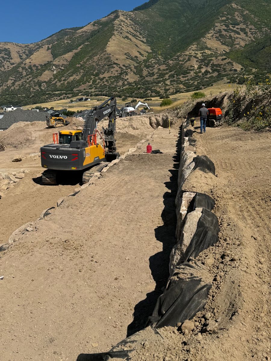 Site Preparation for Premier Rockwall & Excavating in Utah County, UT