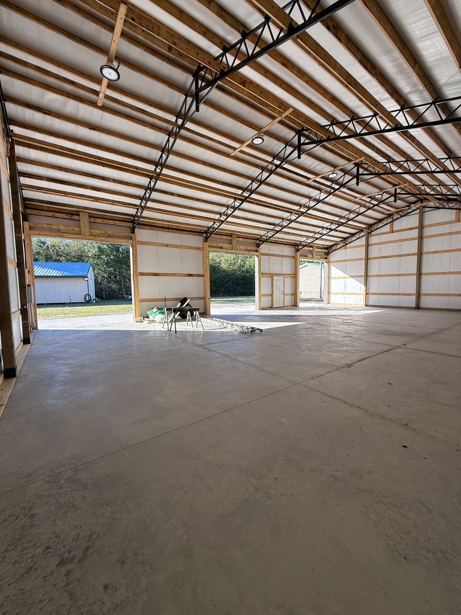 Enclosed Pole Barn for NC Property Works, LLC in Johnston County, NC