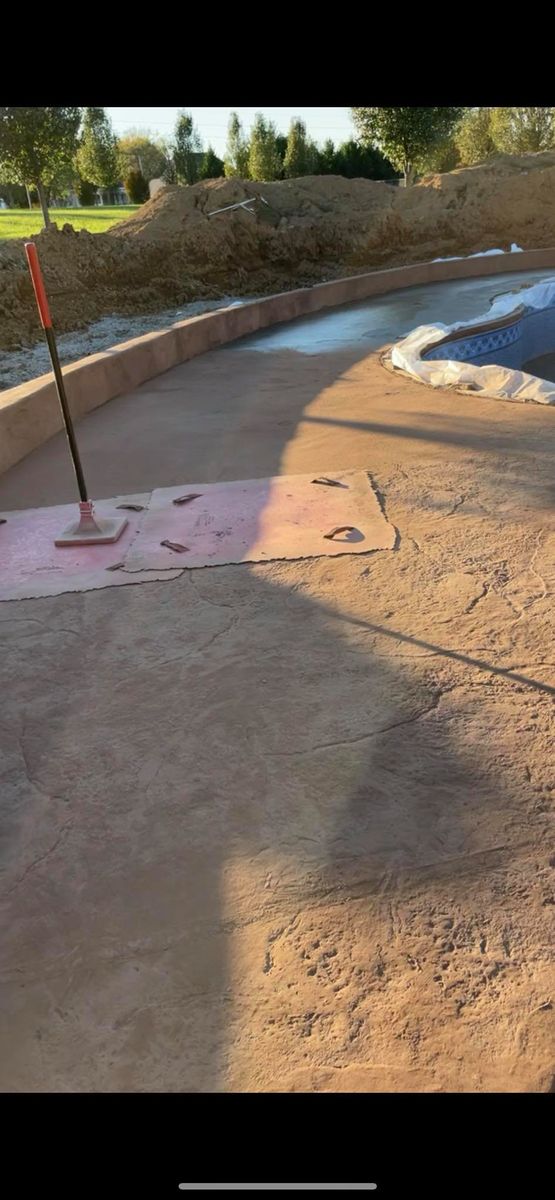 Stamped Concrete Installation for Henry's Construction in Nashville, TN
