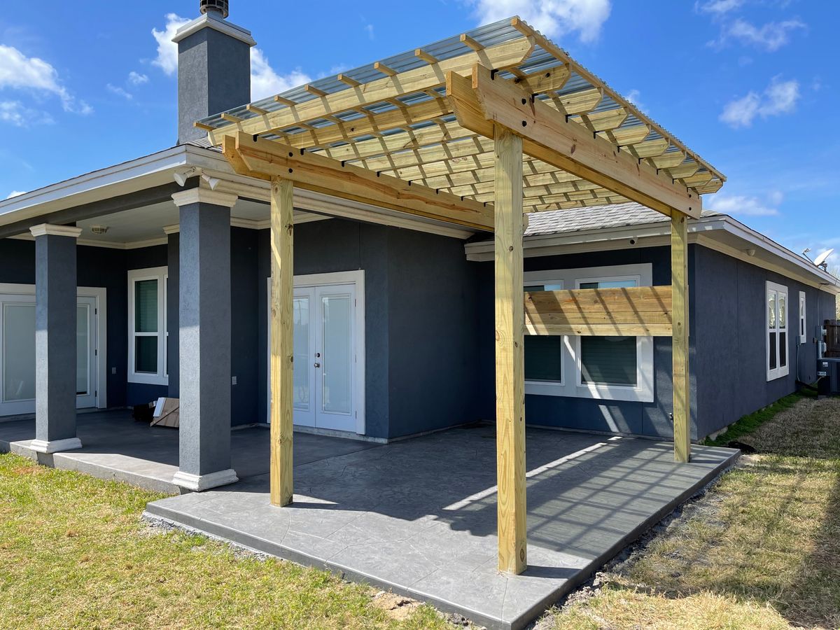 Custom Pergolas for Keen Decorative Concrete in Corpus Christi, TX