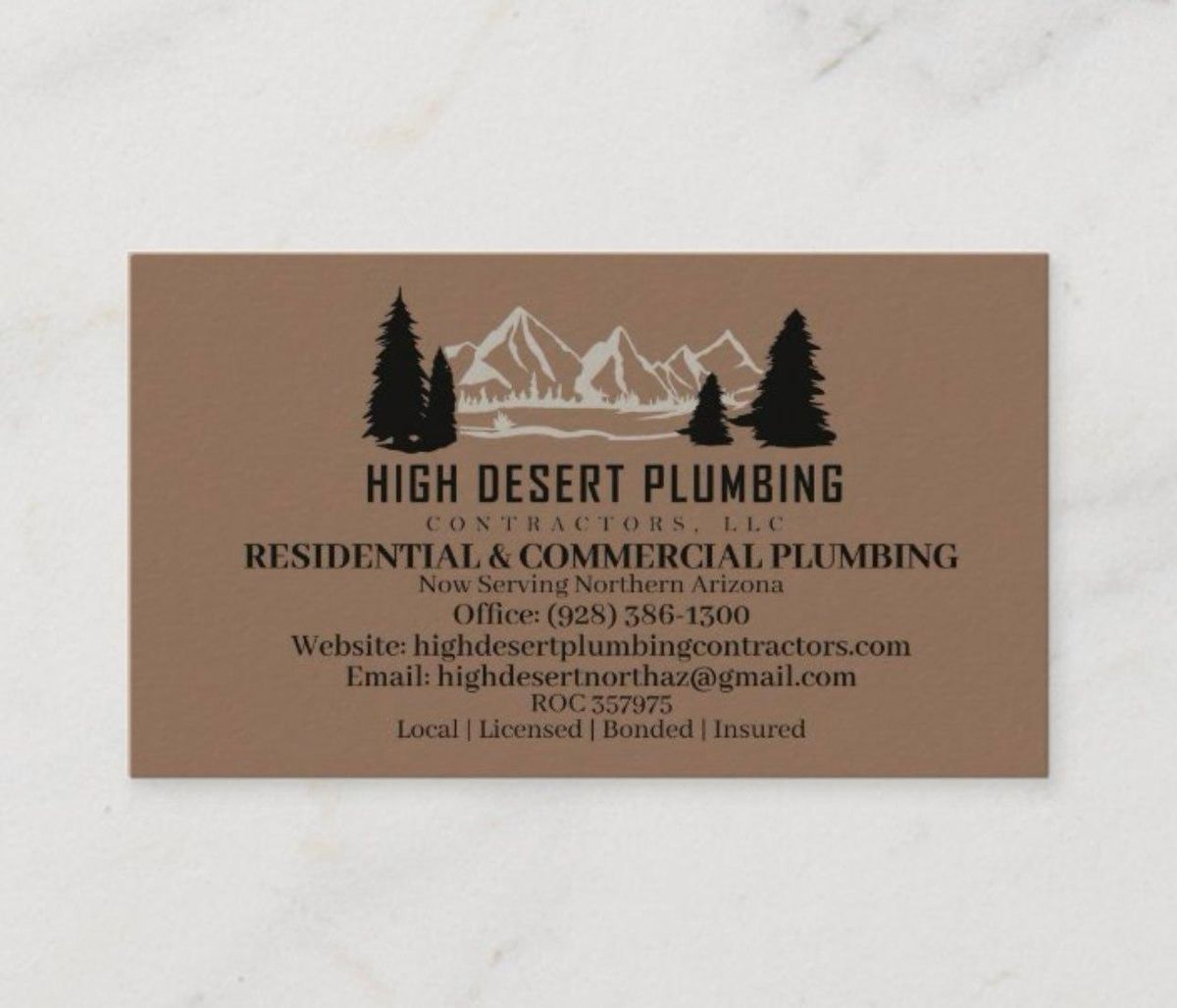 Plumbing Repairs for High Desert Plumbing Contractors LLC in Winslow, AZ