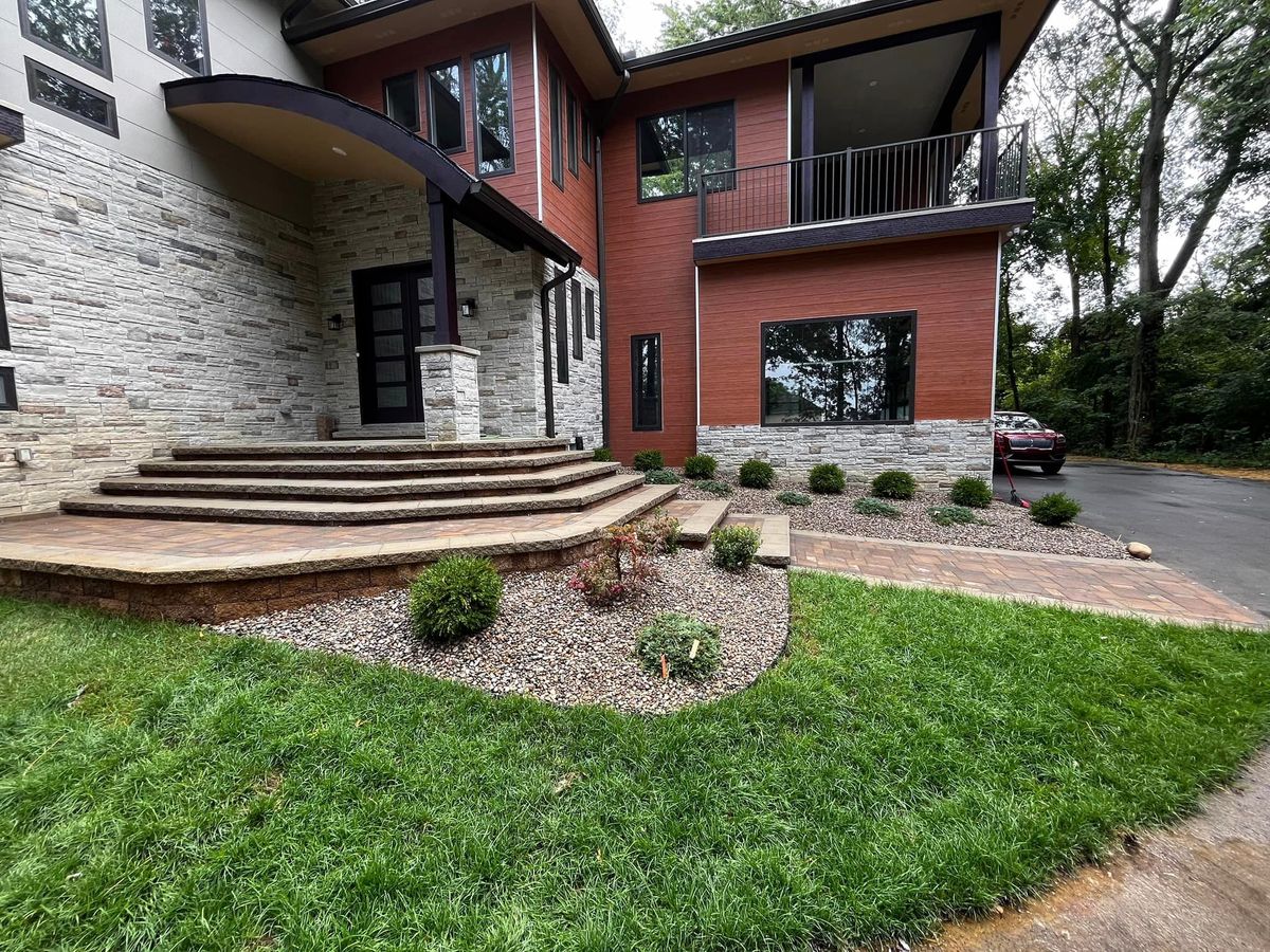 Retaining Wall Installation for Sunstone Construction in  Commerce ,  MI
