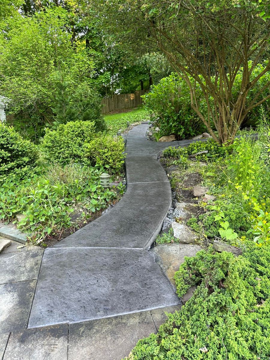 Stamped Concrete Installation for Berks Concrete & Construction LLC in Berks County, PA