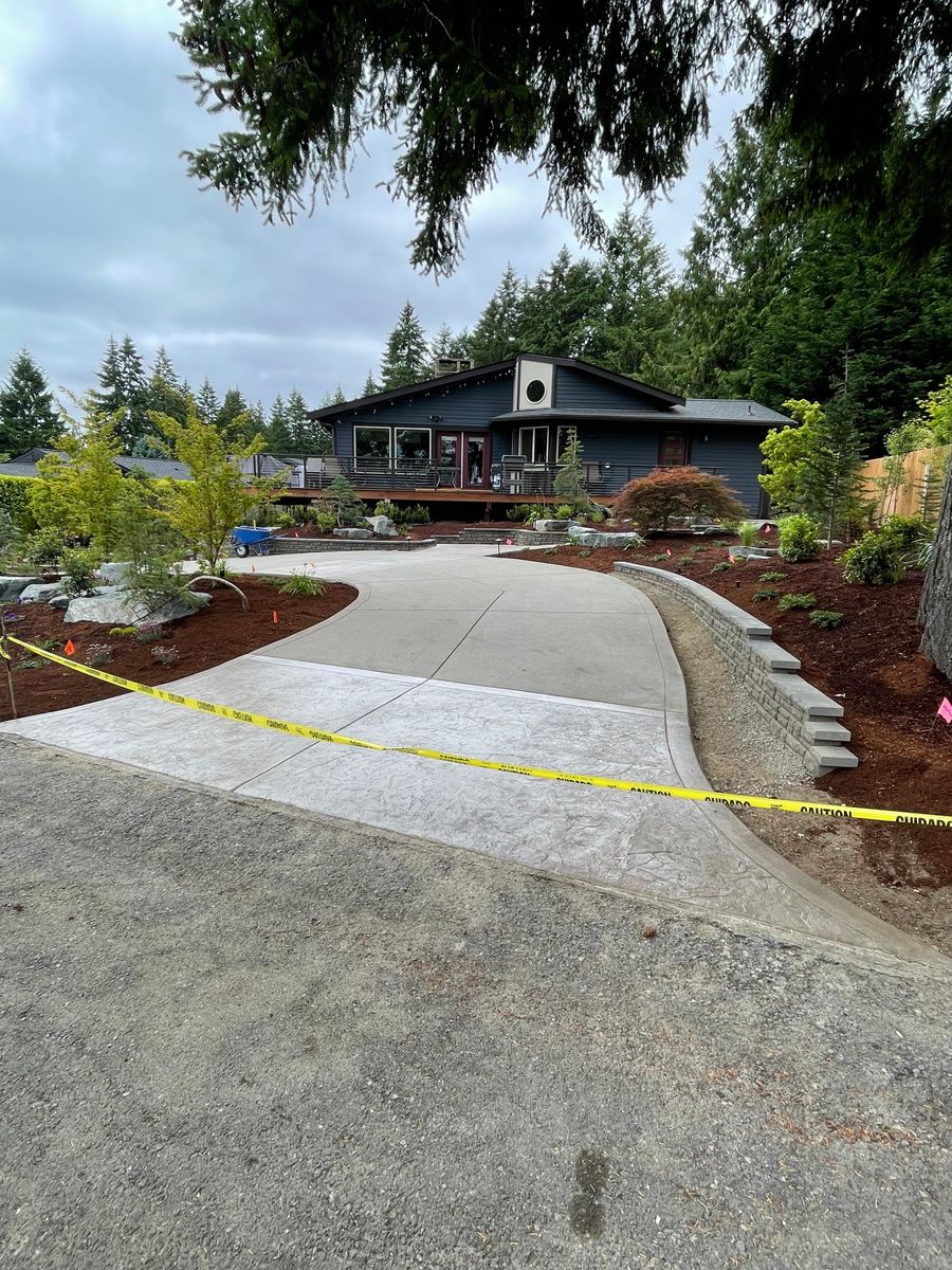 Concrete Driveways for MD Construction & Sewer in North Yelm, WA