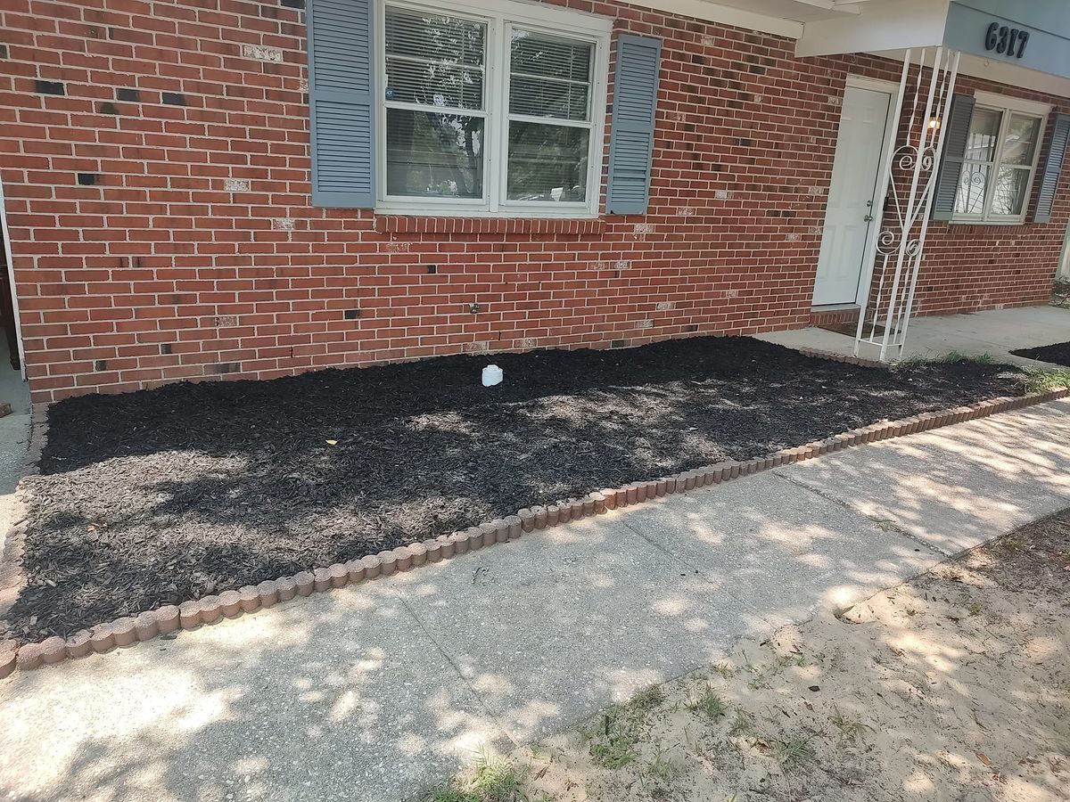 Mulch Installation for Cutting Edge Lawn Care in Fayetteville, NC