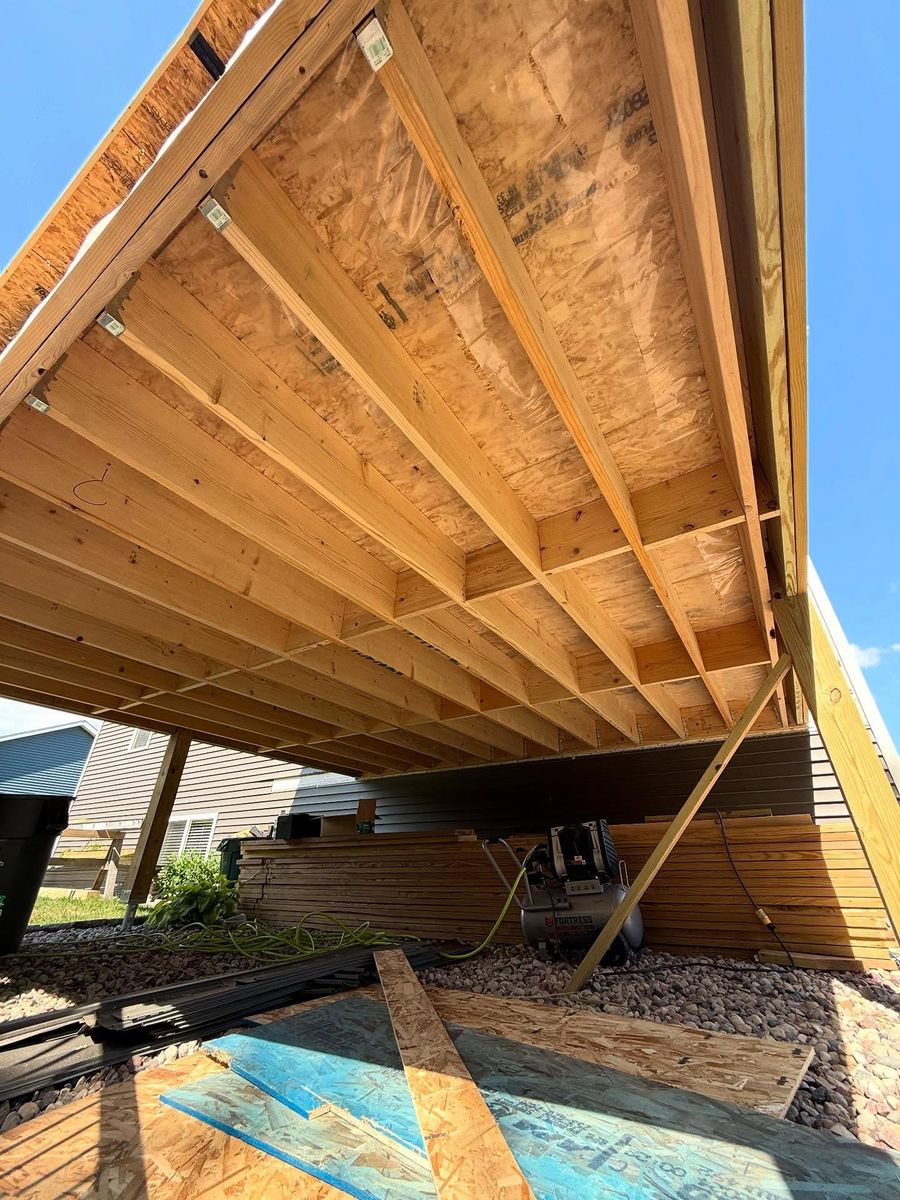 Deck Buildout for Tru Frame Outdoor Structures in Menasha, WI