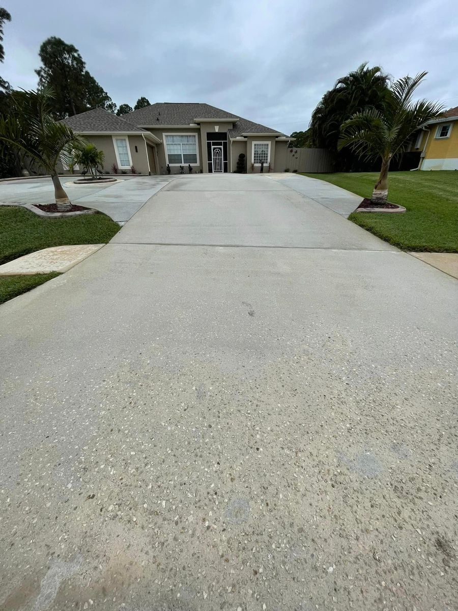 Driveway and Sidewalk Cleaning for C & C Pressure Washing in Port Saint Lucie, FL