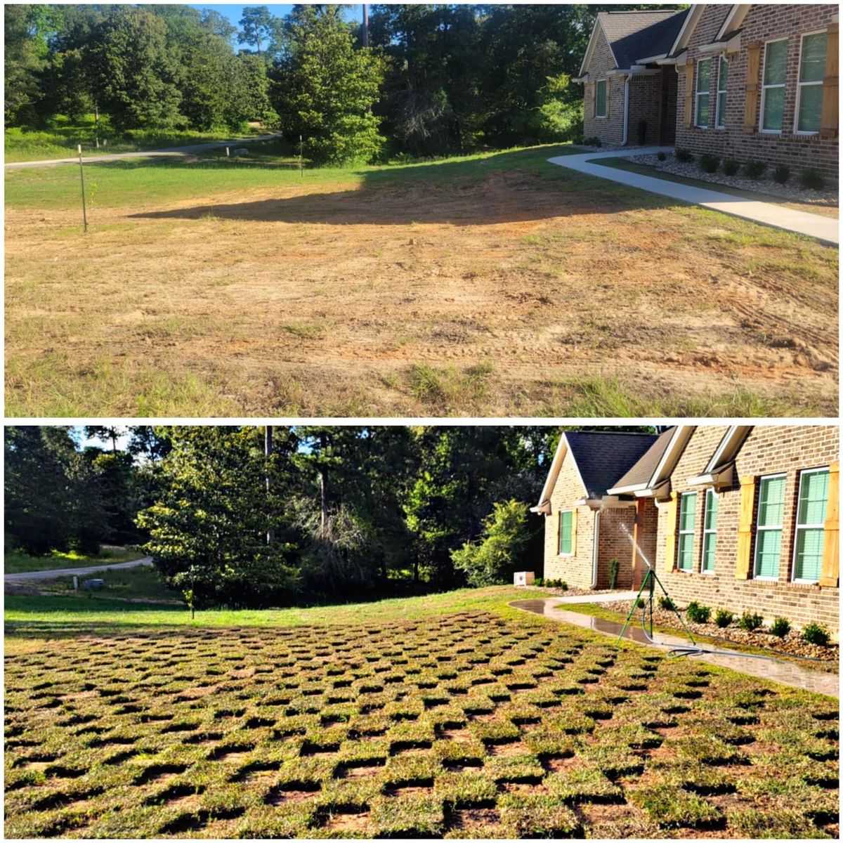 Sod Installation for JT’s Landscaping in Tyler County, TX