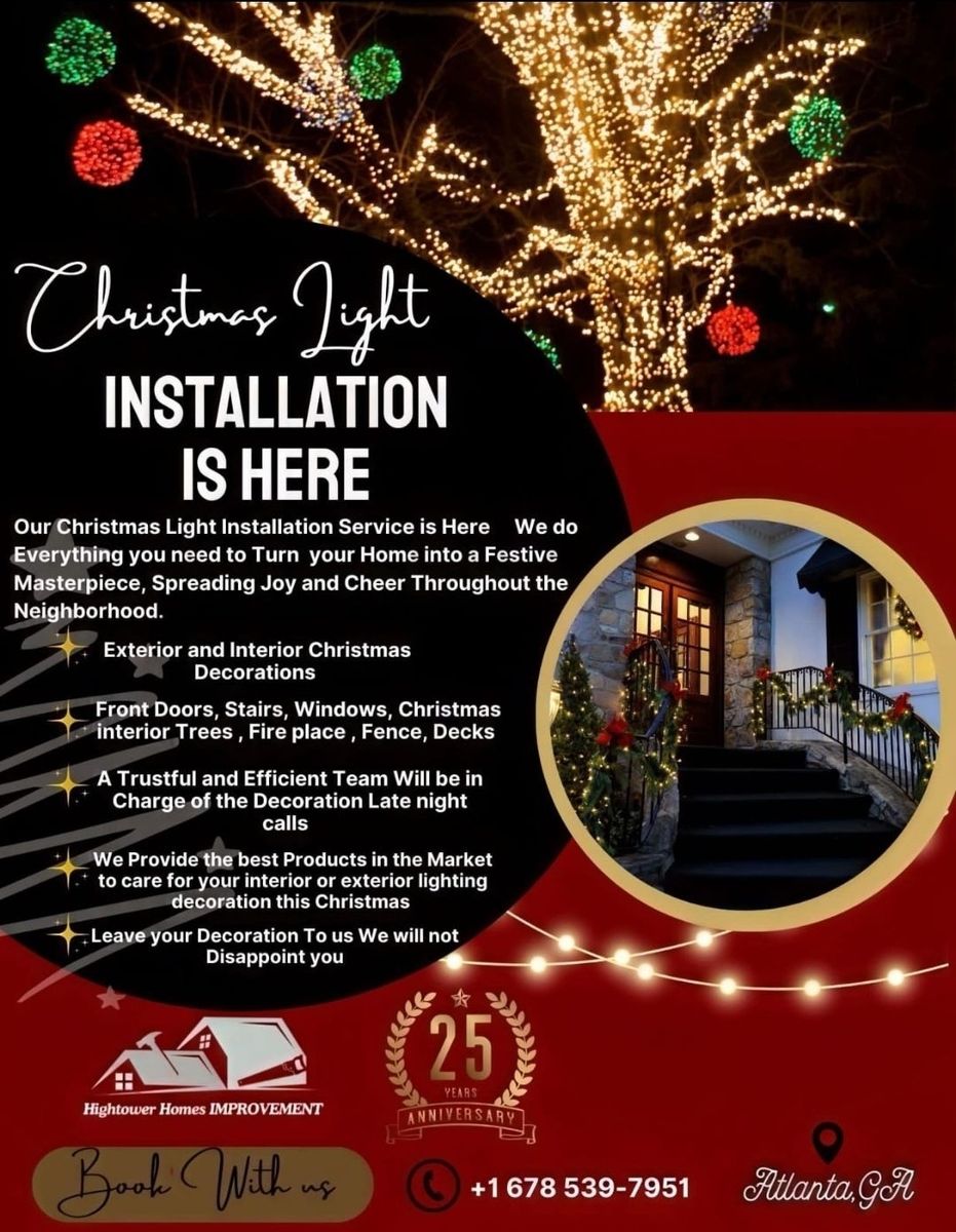 Holiday Lighting for Hightower Home Improvement and Garden in Atlanta, GA