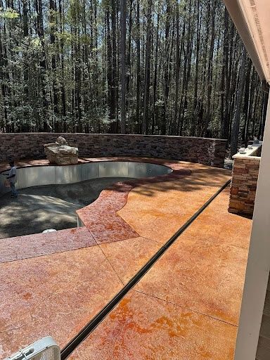 Stamped Concrete Installation for Concrete Cowboyz in Greenville, NC
