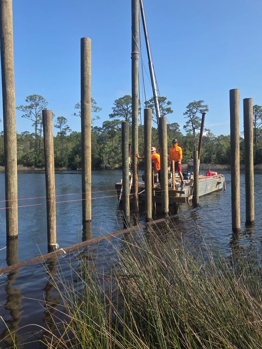 Dock Construction for J&H Land and Marine in Panama City, FL