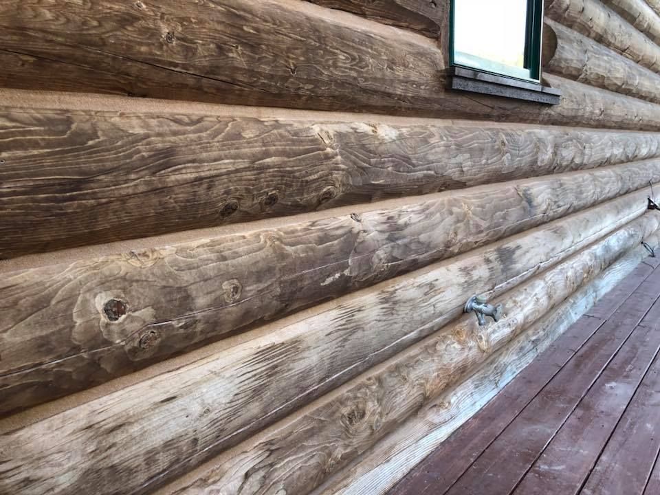 Sanding for True Blue Logworks LLC in Corvallis, MT