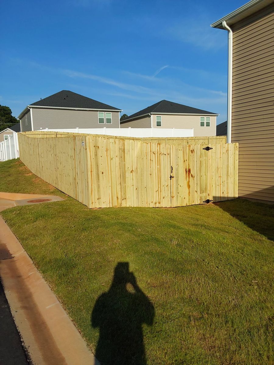 Fence Installation for Palmetto Fence in Greenville, SC