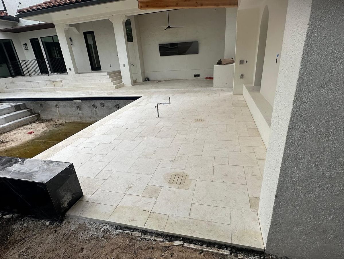 Custom Pool Construction for J & P Construction in Houston, TX