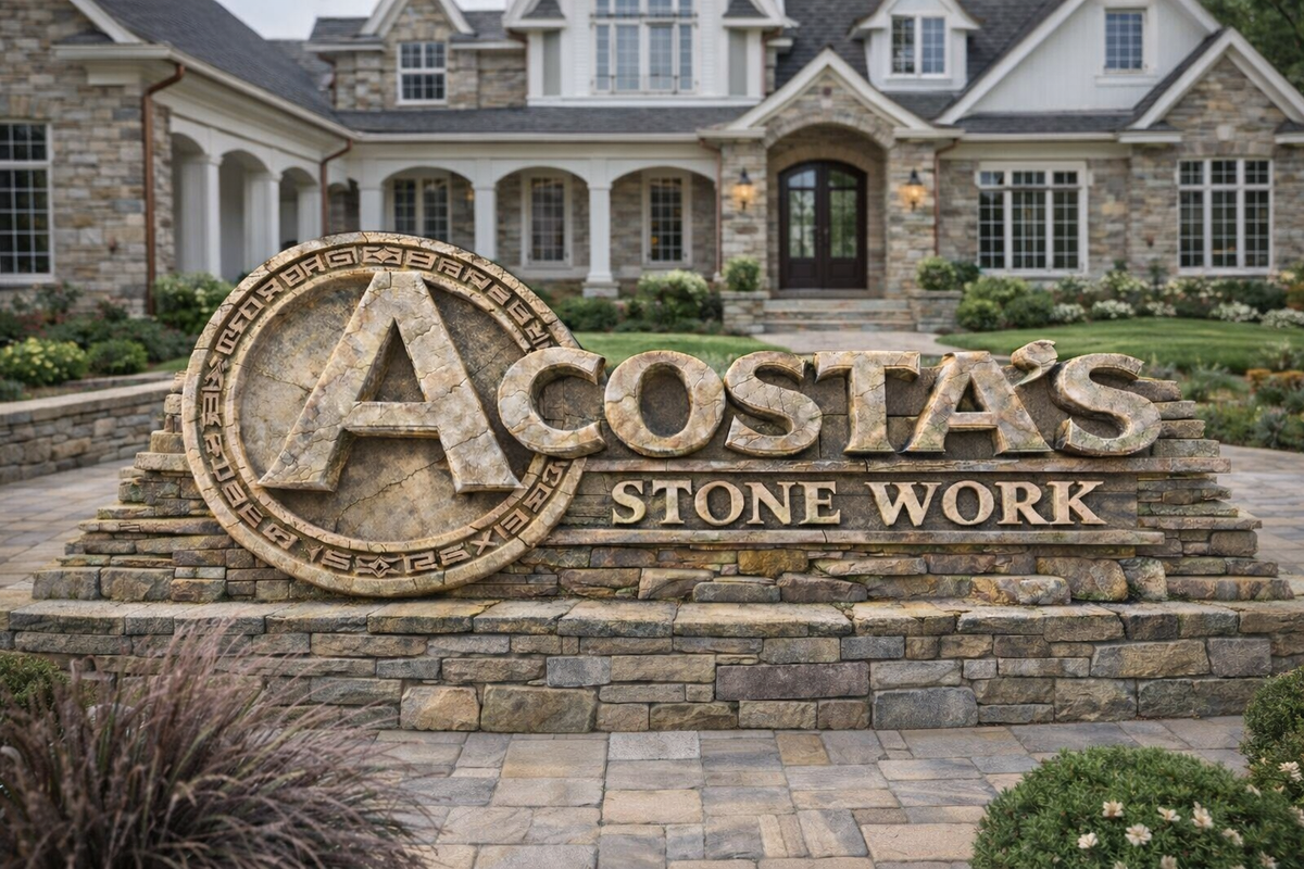 flagstone stone work for Acosta's Stone work in Hendersonville, NC