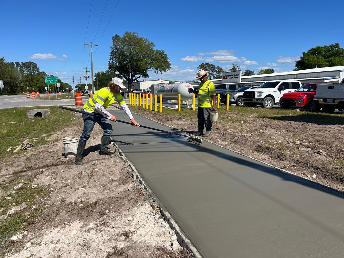 DOT Sidewalks for Lamar Construction in North Central, FL