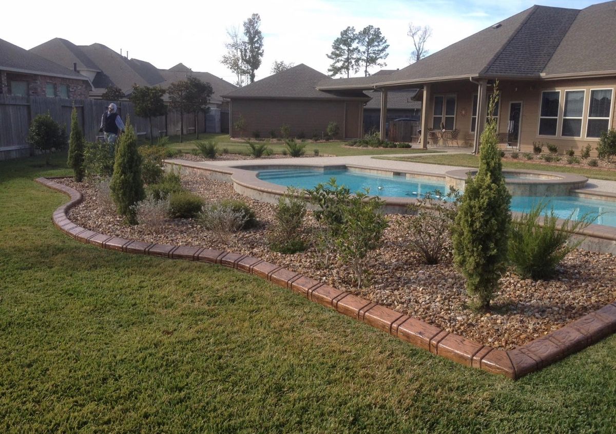 Custom Carved Concrete for Texas Curb N Borders in Houston, TX