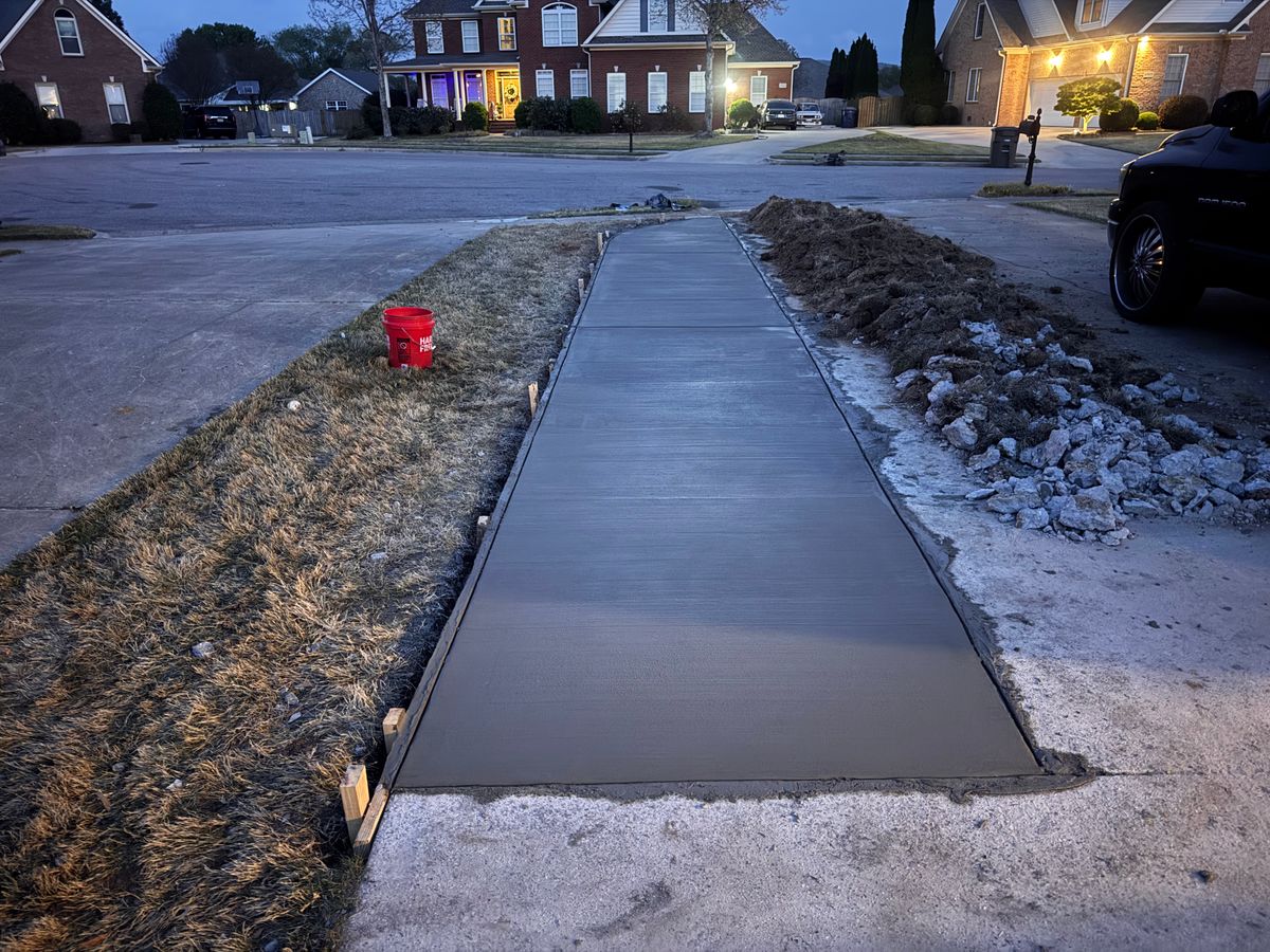 Sidewalk Installation for Tavarez Designs LLC in Huntsville, AL