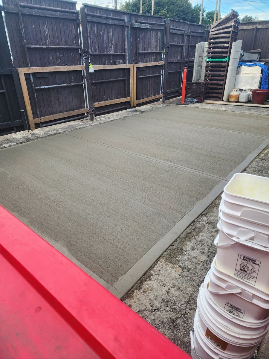 Concrete Slab Construction for Apex Landcare in Salisbury, MA