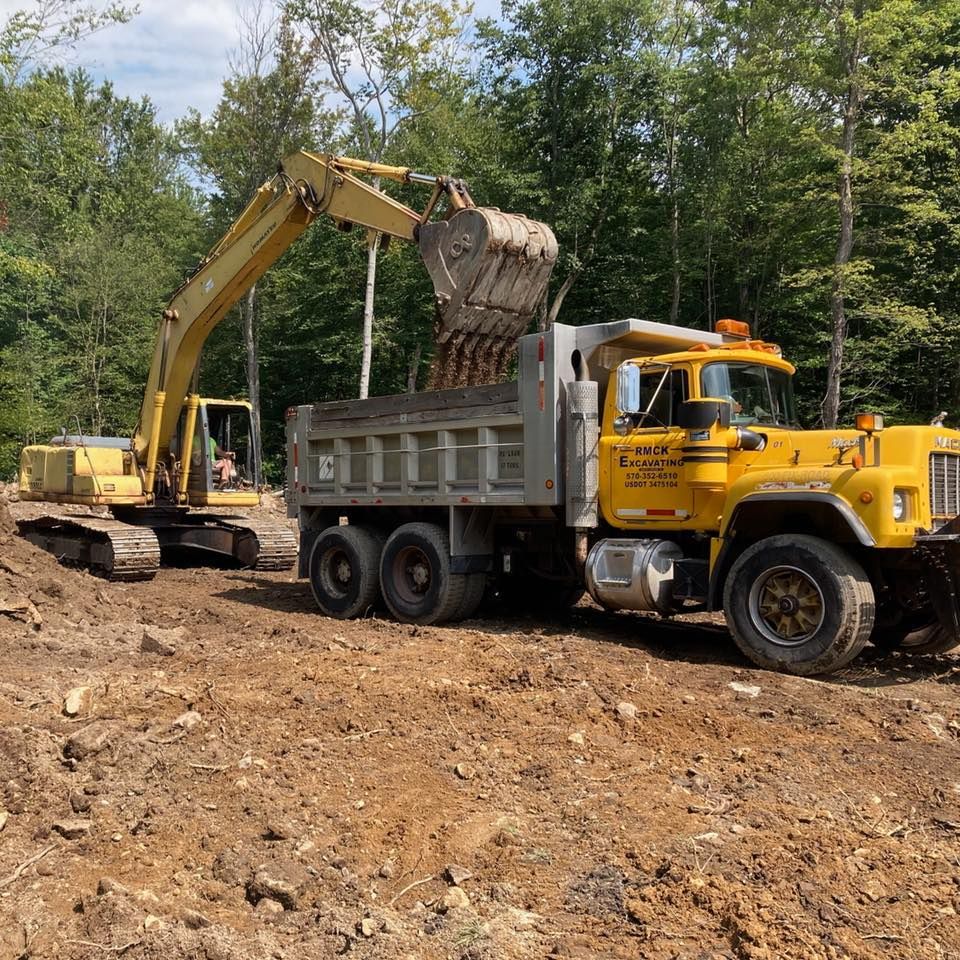 Site Grading for R McK Excavating in Lake Ariel, PA
