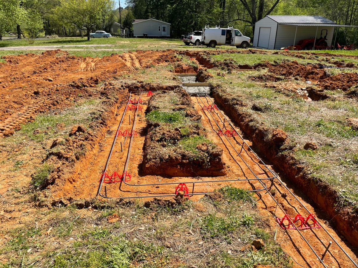 Footers for Allred Construction in Heflin, AL
