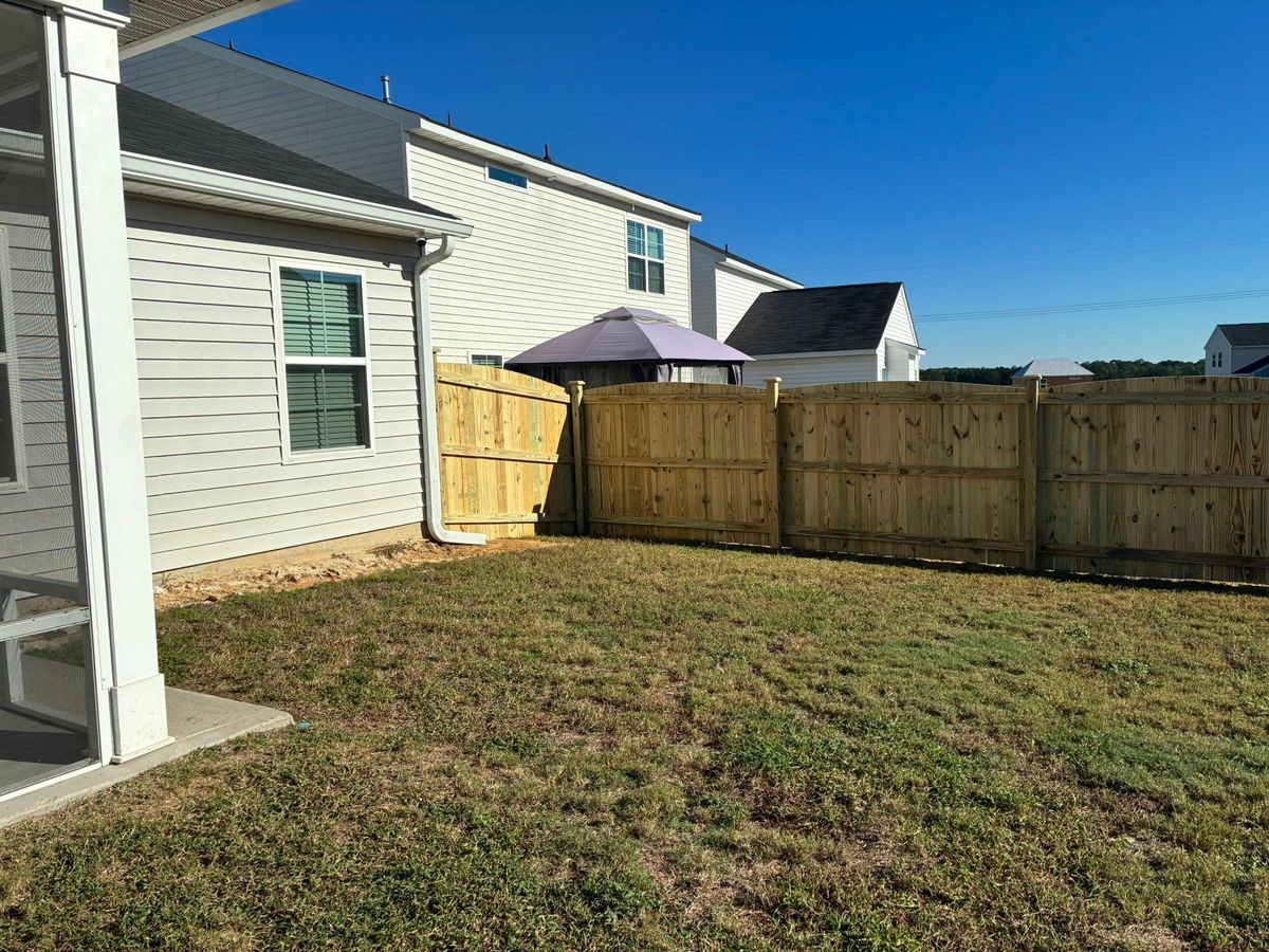 Fence Installation for JB Nealy Fence in Elgin, SC