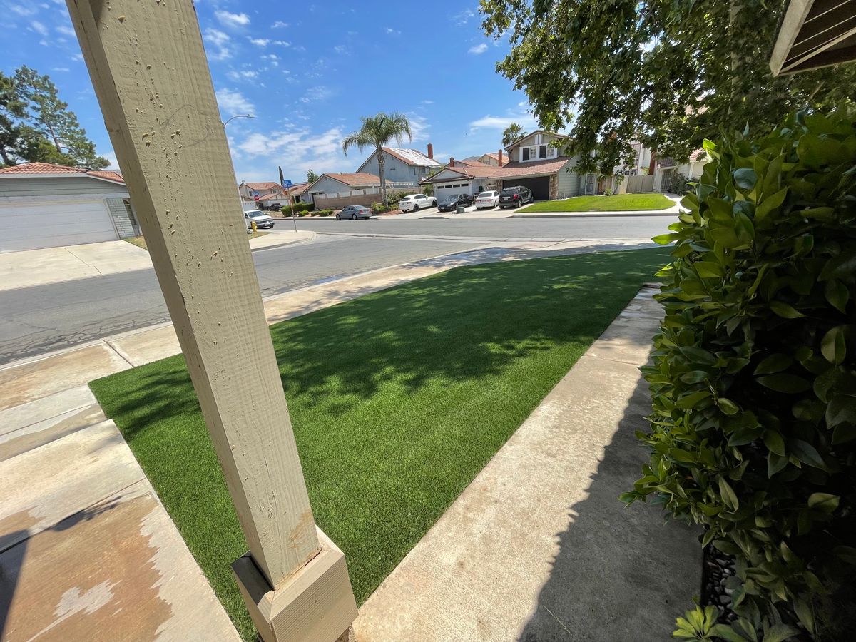 Artificial Turf Installation for Aidan Jade Landscaping in Riverside County, CA