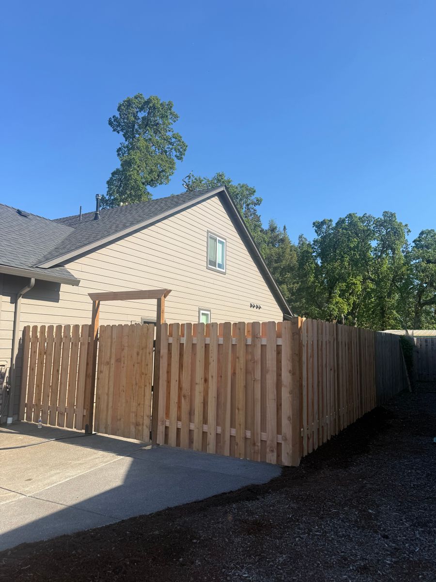 Fencing for C&A Concrete Construction in Salem, OR