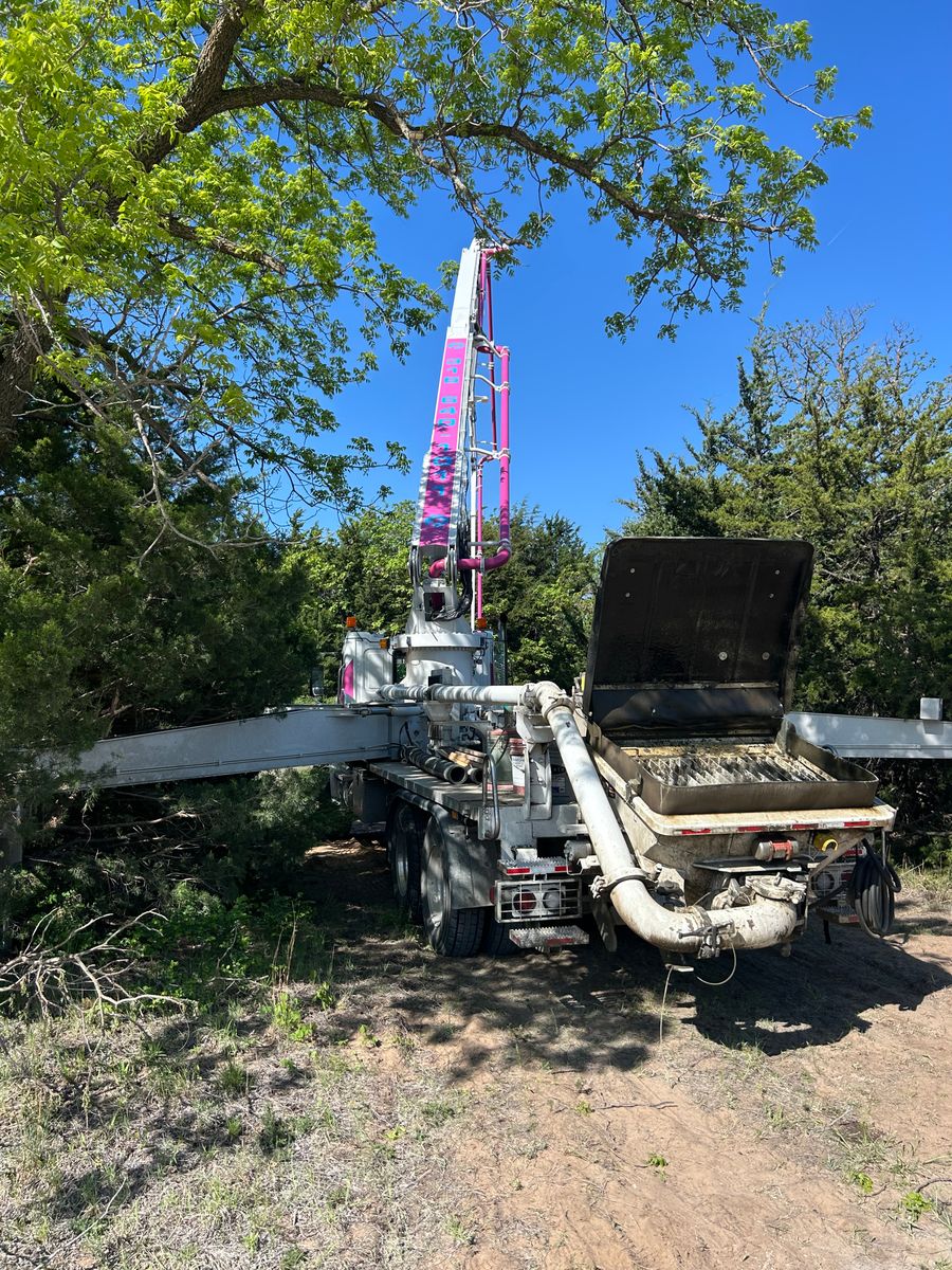 Commercial Concrete Pumping for Omni Construction Product in Wichita, KS