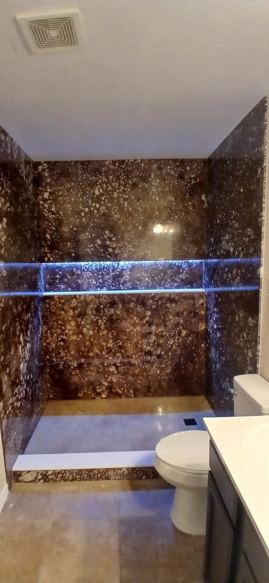 Epoxy Showers and Floors for King's Tile LLC Bathroom Remodeling in El Paso, TX