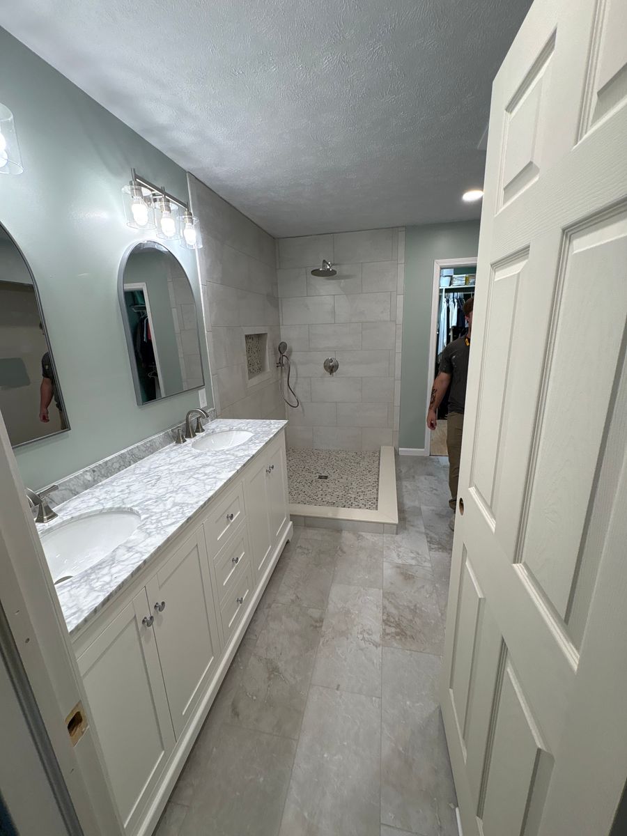 Bathroom Renovation for Landmark Construction in Elkhart, IN