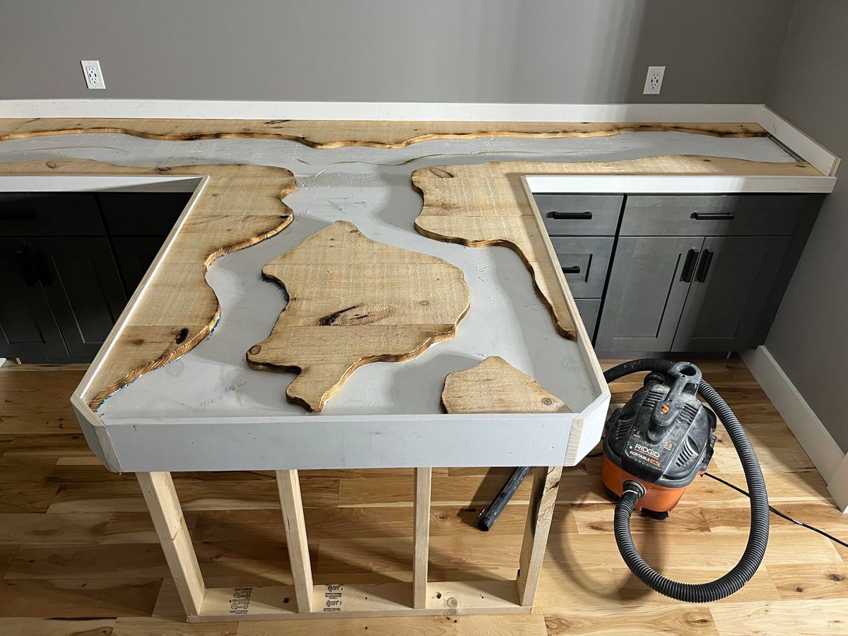 Epoxy Tables and Floors for Brett Stone Painting & Maintenance, LLC in Harwinton, CT